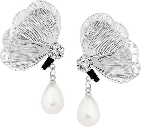 Elegant Dainty Statement Chunky Flower CZ Stud Earrings for Women, Floral Jewelry Accessories Romantic Cool Gifts for Women in Saudi Arabia