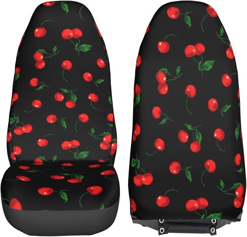 Dujiea Colorful Dog Cat Paw Print Car Front Seat Covers 2 Pcs Universal Auto Seat Covers Front Seats Only, Vehicle Bucket Seat Protectors Fit for Most Car SUV Sedan and Truck in Kuwait