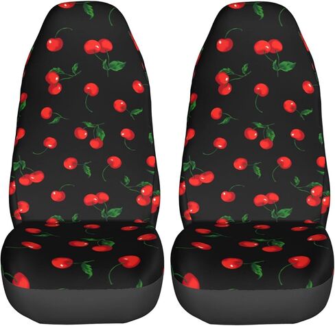 Dujiea Colorful Dog Cat Paw Print Car Front Seat Covers 2 Pcs Universal Auto Seat Covers Front Seats Only, Vehicle Bucket Seat Protectors Fit for Most Car SUV Sedan and Truck in Kuwait