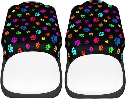Dujiea Colorful Dog Cat Paw Print Car Front Seat Covers 2 Pcs Universal Auto Seat Covers Front Seats Only, Vehicle Bucket Seat Protectors Fit for Most Car SUV Sedan and Truck in Kuwait