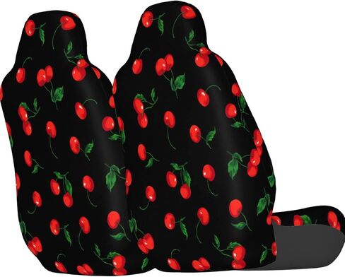 Dujiea Colorful Dog Cat Paw Print Car Front Seat Covers 2 Pcs Universal Auto Seat Covers Front Seats Only, Vehicle Bucket Seat Protectors Fit for Most Car SUV Sedan and Truck in Kuwait