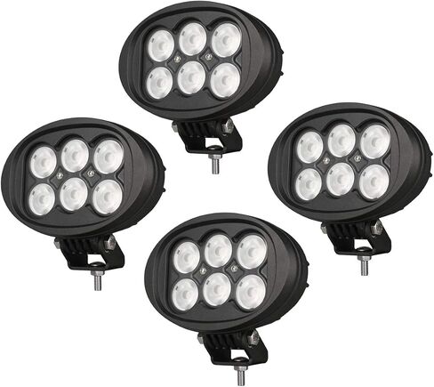 Super Bright Offroad LED Work Light & Fender Light for John Deere Tractor & Versatile Agri Vehicles, 4x6 inch Oval, 6000K Cool-White Long Range Focused Spot Beam, Corrosion/Vibration Resistant, 4-Pack in Saudi Arabia