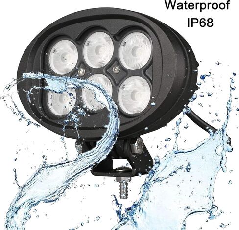 Super Bright Offroad LED Work Light & Fender Light for John Deere Tractor & Versatile Agri Vehicles, 4x6 inch Oval, 6000K Cool-White Long Range Focused Spot Beam, Corrosion/Vibration Resistant, 4-Pack in Saudi Arabia