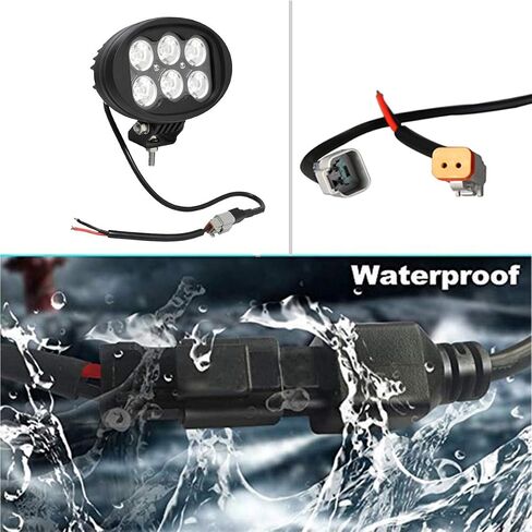 Super Bright Offroad LED Work Light & Fender Light for John Deere Tractor & Versatile Agri Vehicles, 4x6 inch Oval, 6000K Cool-White Long Range Focused Spot Beam, Corrosion/Vibration Resistant, 4-Pack in Saudi Arabia