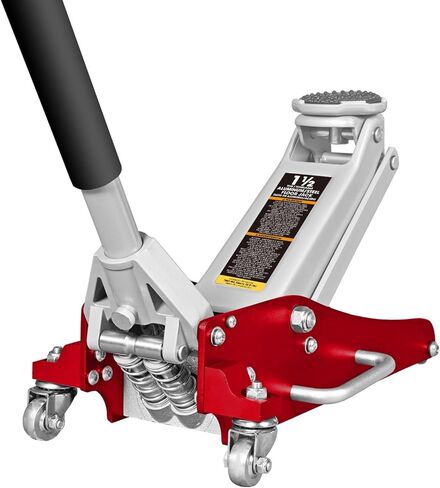 BIG RED Torin Hydraulic Low Profile Aluminum and Steel Racing Floor Jack with Dual Piston Quick Lift Pump, 1.5 Ton (3,000 lb) Capacity, Red in Saudi Arabia