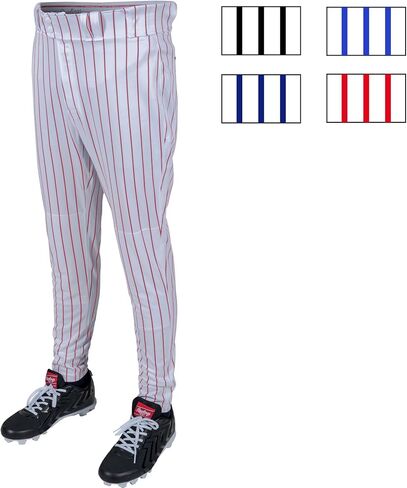 Rawlings Men's Pro 150 Series Pinstripe Baseball Pant | Jogger Fit | Youth Sizes | Multiple Colors in Saudi Arabia