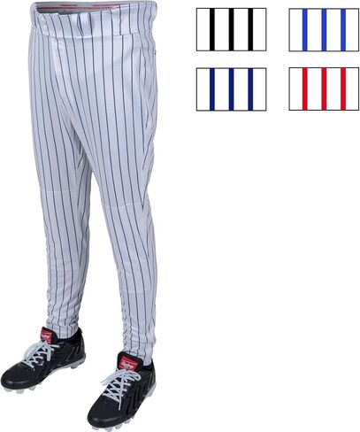 Rawlings Men's Pro 150 Series Pinstripe Baseball Pant | Jogger Fit | Youth Sizes | Multiple Colors in Saudi Arabia