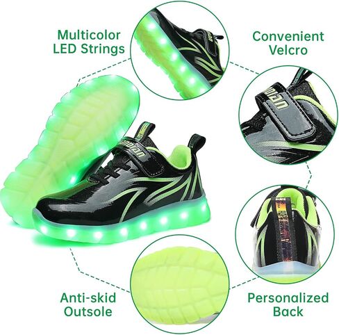 BFOEL Spider Light up Shoes for Boys Girls Walking Sneaker with USB Charging Birthday Thanksgiving Christmas Day Best Gift in Kuwait
