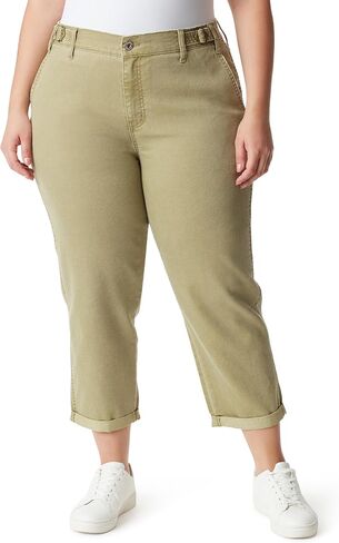 Jessica Simpson Women's Mika Bestie Chino Slim Ankle with Adjustable Waistband Plus in Saudi Arabia
