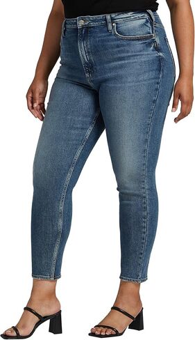 Silver Jeans Co. Women's Plus Size High Rise Tapered Leg Mom Jean in Saudi Arabia