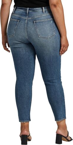 Silver Jeans Co. Women's Plus Size High Rise Tapered Leg Mom Jean in Saudi Arabia