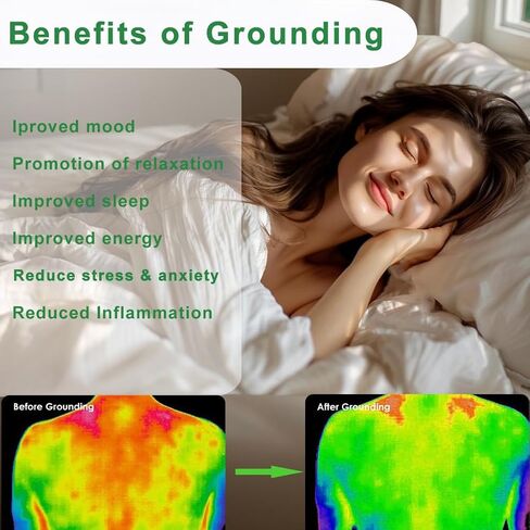 حزام معصم مؤرض، سوار معصم مؤرض مع سلك أرضي بطول 15 قدمًا، حزام أرضي للتوصيل بالأرض، شريط علاج مؤرض لتحسين النوم وتقليل الالتهاب in Kuwait