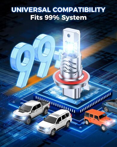 Marsauto H13/9008 Fog Light Bulbs, Brighter 34000LM 800% Light Bulbs with Turbo Fan,5 Mins Quick Installation, IP67 Waterproof Bulbs, Pack of 2 in Saudi Arabia