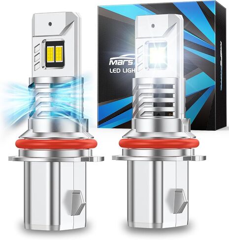 Marsauto H13/9008 Fog Light Bulbs, Brighter 34000LM 800% Light Bulbs with Turbo Fan,5 Mins Quick Installation, IP67 Waterproof Bulbs, Pack of 2 in Kuwait