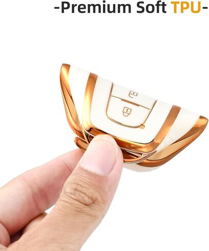 OFFWEGO for Toyota Key Fob Cover with Silver Keychain, Soft TPU Protection Key Case fits 2018-2022 Camry RAV4 Highlander Avalon C-HR Prius Corolla GT86 Smart Key Case Holder, Silver Purple in Kuwait