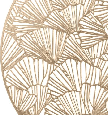 Home Details 4 Pack Round Shell Laser Cut Placemat, Kitchen, Dinning Room, Place Setting, Décor, Gold in Kuwait