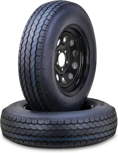 Free Country Trailer Tire Wheel Assembly ST205/75D15 6-Ply C 101L 5 Lug on 4.5" PCD Mod Wheel, SET 2 in Saudi Arabia