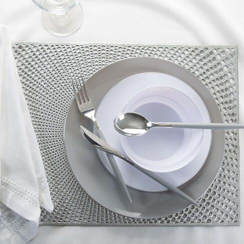 Home Details 4 Pack Round Shell Laser Cut Placemat, Kitchen, Dinning Room, Place Setting, Décor, Gold in Kuwait