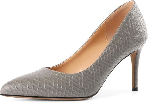 Mettesally Women's High Heel Pumps Pointed Toe Dress Comfy Shoes Size 5-13 | Handmade Stiletto Slip on Pumps Elegant 3.4 Inches Closed Toe Leather Ladies Dressy Shoes for Daily Wedding Prom in Saudi Arabia