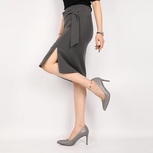 Mettesally Women's High Heel Pumps Pointed Toe Dress Comfy Shoes Size 5-13 | Handmade Stiletto Slip on Pumps Elegant 3.4 Inches Closed Toe Leather Ladies Dressy Shoes for Daily Wedding Prom in Saudi Arabia