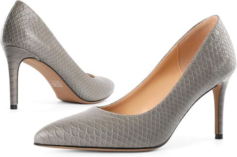 Mettesally Women's High Heel Pumps Pointed Toe Dress Comfy Shoes Size 5-13 | Handmade Stiletto Slip on Pumps Elegant 3.4 Inches Closed Toe Leather Ladies Dressy Shoes for Daily Wedding Prom in Saudi Arabia