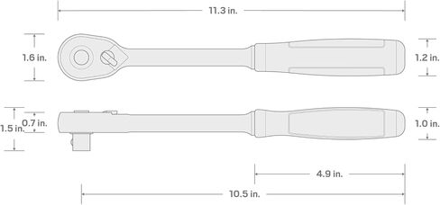 TEKTON 1/2 Inch Drive x 10-1/2 Inch Quick-Release Comfort Grip Ratchet | SRH12210 in Kuwait