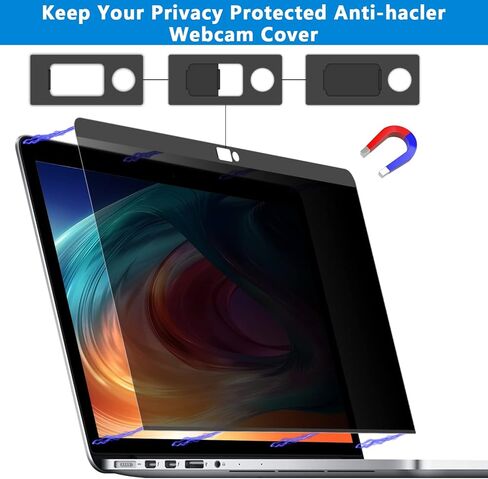 واقي شاشة للخصوصية لجهاز MacBook Pro مقاس 14 بوصة (2021-2023، M1، M2)، فلتر شاشة للخصوصية قابل للإزالة لجهاز MacBook Pro الجديد مقاس 14.2 بوصة M1 Pro / M1 Max (A2442/A2779)، مضاد للتجسس/مضاد للضوء الأزرق in Kuwait
