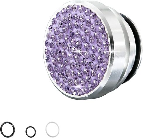 Augeny Bling Car Cigarette Lighter Plug Cover, Crystal Automotive Cigarette Lighter Plug Button Cover, Universal Dustproof Lighter Cover, Vehicle Interior Decor Accessories for Most Cars (Pink) in Kuwait