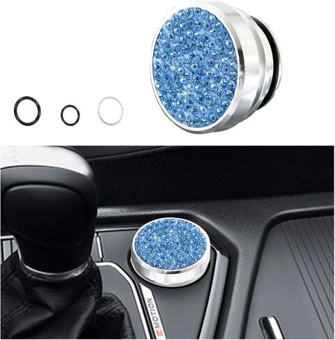 Augeny Bling Car Cigarette Lighter Plug Cover, Crystal Automotive Cigarette Lighter Plug Button Cover, Universal Dustproof Lighter Cover, Vehicle Interior Decor Accessories for Most Cars (Pink) in Kuwait