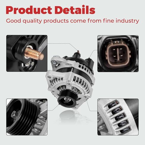 مولد كهربائي 12 فولت 150 أمبير متوافق مع كيا سيدونا/كادينزا/سورينتو/K900 2011-2018 3.3/3.5/3.8L، لسيارة Genesis Azera 2012-2017، لسيارة Hyundai Santa Fe/XL 2013-2018 3.3L، استبدال المولد 11591/11686N in Kuwait