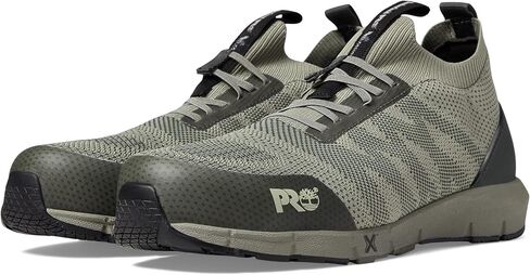 حذاء عمل Timberland PRO® Radius Knit مركب آمن لأصابع القدم - نعل خارجي مطاطي - ماص للرطوبة - أخضر زيتوني/أسود مسامي 12 D - متوسط in Saudi Arabia