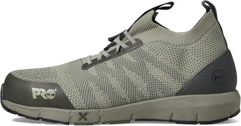 حذاء عمل Timberland PRO® Radius Knit مركب آمن لأصابع القدم - نعل خارجي مطاطي - ماص للرطوبة - أخضر زيتوني/أسود مسامي 12 D - متوسط in Saudi Arabia
