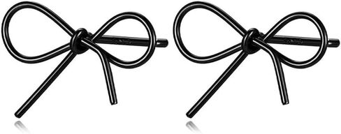 Reffeer Solid 925 Sterling Silver Bow Stud Earrings for Women Teens Ribbon Stud Earrings Bowknot in Kuwait