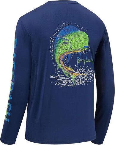 BASSDASH Men’s Graphic Shirts Long Sleeve Fishing Shirt UPF 50+ Moisture Wicking UV Sun Protection FS35M in Kuwait