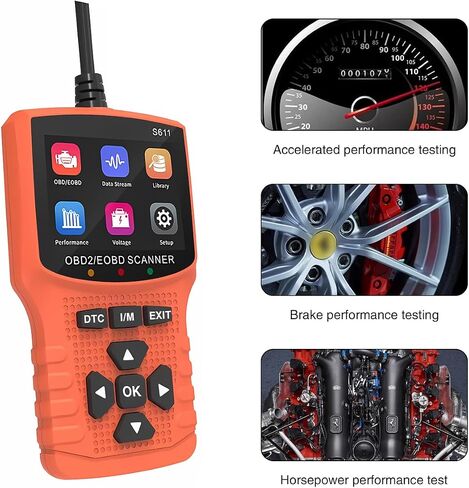 Car OBD2 Scanner Diagnostic Tool, Vehicle Check Engine Code Reader with I/M Readiness & More, Automotive OBDII/EOBD Diagnostic Scanning Fit, Universal for All Vehicles After 1996 (Black) in Saudi Arabia