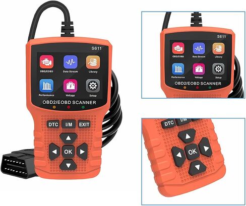 Car OBD2 Scanner Diagnostic Tool, Vehicle Check Engine Code Reader with I/M Readiness & More, Automotive OBDII/EOBD Diagnostic Scanning Fit, Universal for All Vehicles After 1996 (Black) in Saudi Arabia