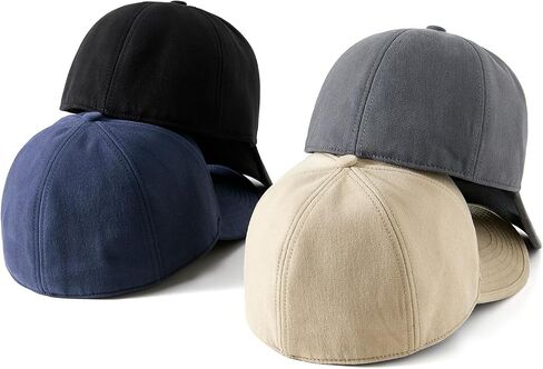 Men's Fitted Cap Winter Fleece Warm Full Closed Baseball Caps Curved Brim Blank Elastic Closed Back Hat K277N in Saudi Arabia