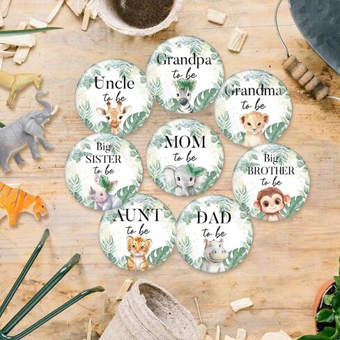 Mexican Fiesta Baby Shower Family Pins, 8Pcs Taco Badges Pin Back Buttons, Mom Dad Uncle Aunt Grandpa Grandma Big Sister Brother to Be Party Favors Accessories, 2.3 Inch in Kuwait