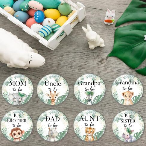 Mexican Fiesta Baby Shower Family Pins, 8Pcs Taco Badges Pin Back Buttons, Mom Dad Uncle Aunt Grandpa Grandma Big Sister Brother to Be Party Favors Accessories, 2.3 Inch in Kuwait