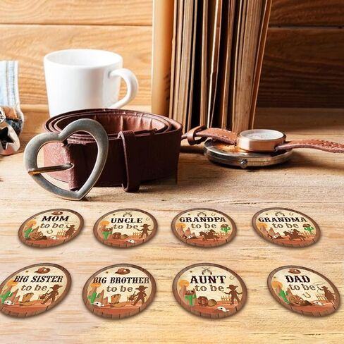 Mexican Fiesta Baby Shower Family Pins, 8Pcs Taco Badges Pin Back Buttons, Mom Dad Uncle Aunt Grandpa Grandma Big Sister Brother to Be Party Favors Accessories, 2.3 Inch in Kuwait