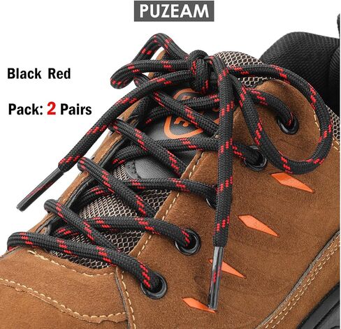 2 Pairs Work Boots Shoe Laces 4.5mm Heavy Duty Hiking Shoelaces for Men & Women in Saudi Arabia