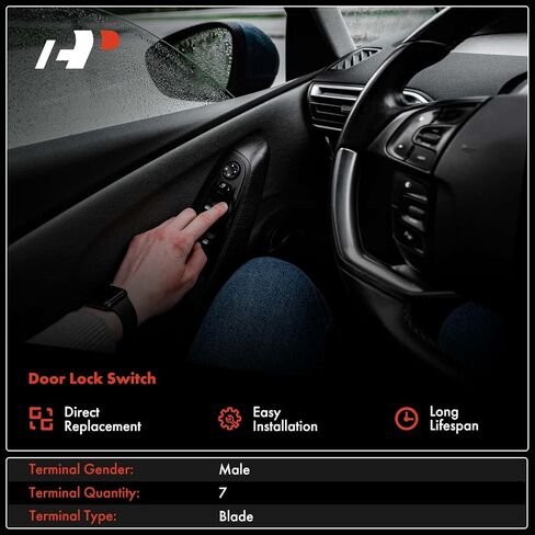A-Premium Power Door Lock Switch with 7-Blade Compatible with Ford F-150 F-150 Heritage F-250 F-350 F-450 F-550 Super Duty Explorer Sport Trac Excursion Explorer Crown Victoria & Mercury Mountaineer in Saudi Arabia