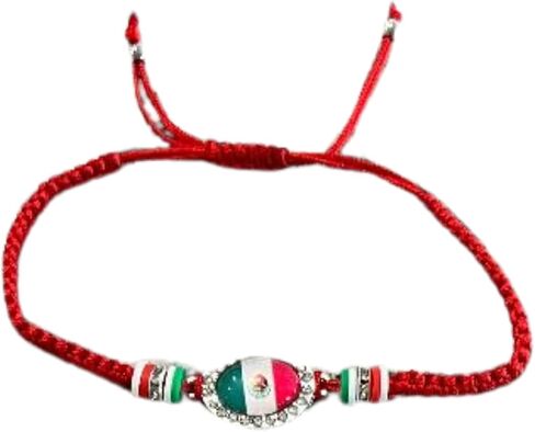 الغداء المال المكسيك العلم المكسيكي قابل للتعديل المعصم التفاف سوار حبل سوار الصداقة سوار الخلخال مجوهرات للنساء - سوار فخر المكسيك - ألوان متنوعة - يتضمن سوار واحد in Kuwait