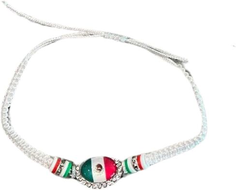 الغداء المال المكسيك العلم المكسيكي قابل للتعديل المعصم التفاف سوار حبل سوار الصداقة سوار الخلخال مجوهرات للنساء - سوار فخر المكسيك - ألوان متنوعة - يتضمن سوار واحد in Kuwait