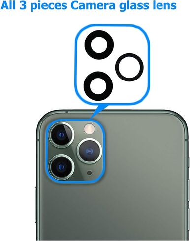 Rear Camera Lens Glass Replacement for iPhone 14 Pro & 14 Pro Max Pre-Installed Adhesive with Installation Manual and Repair Tool Kits(2 Packs) in Kuwait