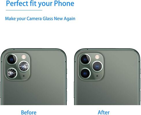 Rear Camera Lens Glass Replacement for iPhone 14 Pro & 14 Pro Max Pre-Installed Adhesive with Installation Manual and Repair Tool Kits(2 Packs) in Kuwait