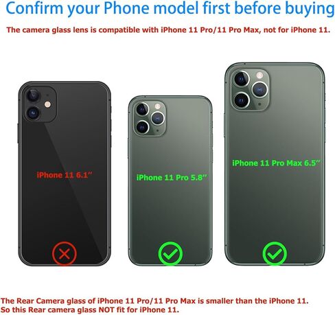 Rear Camera Lens Glass Replacement for iPhone 14 Pro & 14 Pro Max Pre-Installed Adhesive with Installation Manual and Repair Tool Kits(2 Packs) in Kuwait