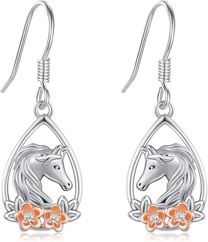 Horse/Highland Cow Earrings for Women 925 Sterling Silver Horse Dangle Drop Earrings Hypoallergenic Highland Cow Jewelry Christmas Birthday Gifts in Kuwait