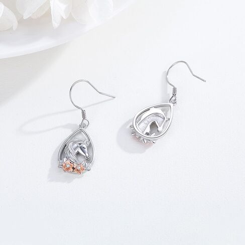 Horse/Highland Cow Earrings for Women 925 Sterling Silver Horse Dangle Drop Earrings Hypoallergenic Highland Cow Jewelry Christmas Birthday Gifts in Kuwait