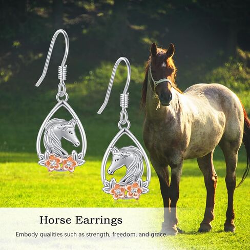 Horse/Highland Cow Earrings for Women 925 Sterling Silver Horse Dangle Drop Earrings Hypoallergenic Highland Cow Jewelry Christmas Birthday Gifts in Kuwait